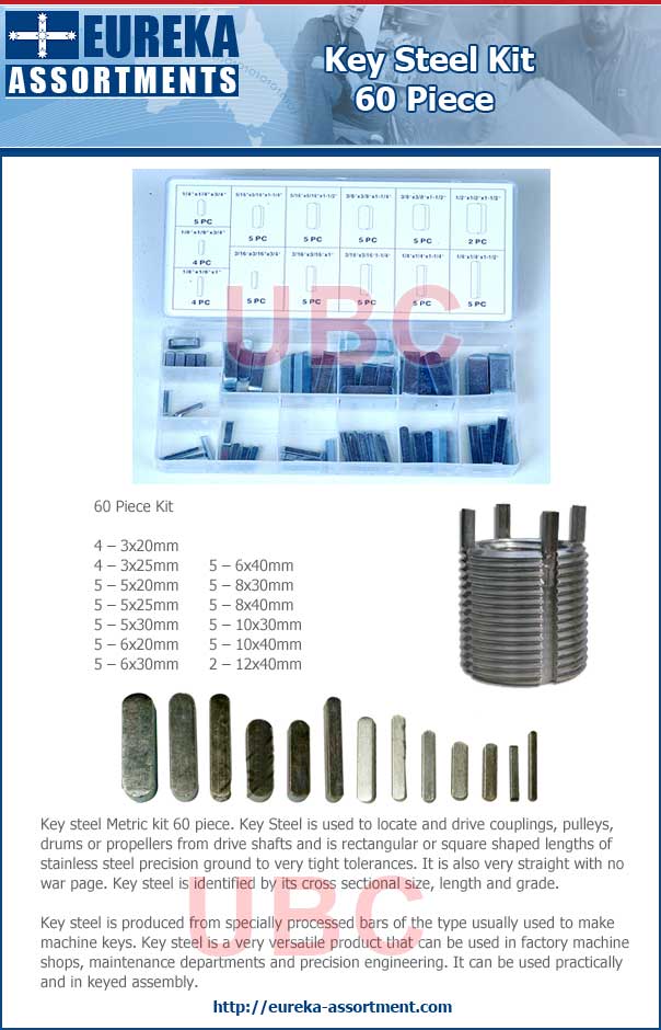 key steel metric kit 60 piece eureka assortmentrs