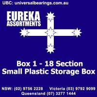 Plastic storage box 18 sections eureka assortments