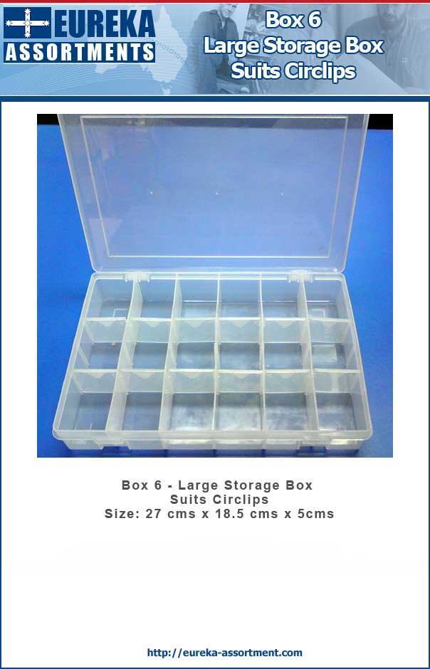 Box 6 Large Storage Box Suits Circlips 