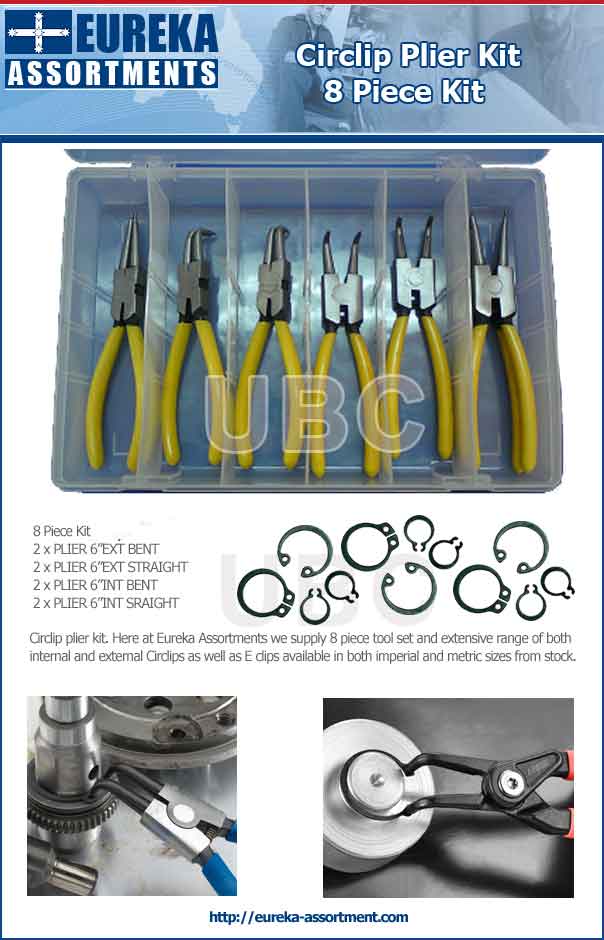 circlip plier kit 8 piece tools